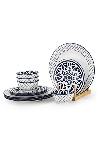 Shallow By Styli 12-Piece Porcelain MALFI Dinner Set
