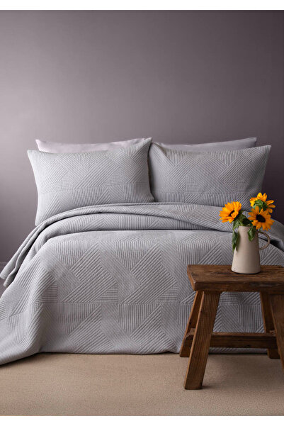 Apricitas HOME Tek Kişilik Yatak Örtüsü Set Savoy Gri