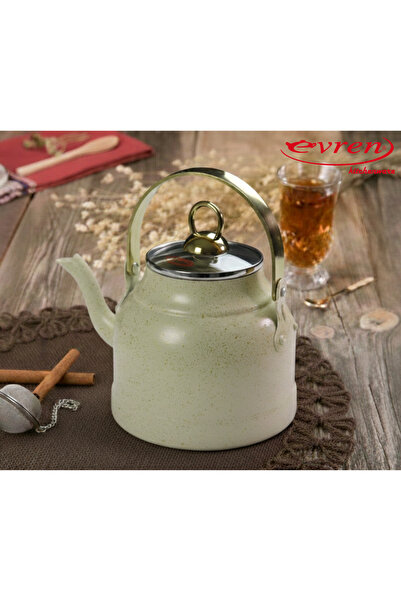 EVREN MUTFAK Cream Classic Herbal Tea Pot Teapot 5.5 Lt
