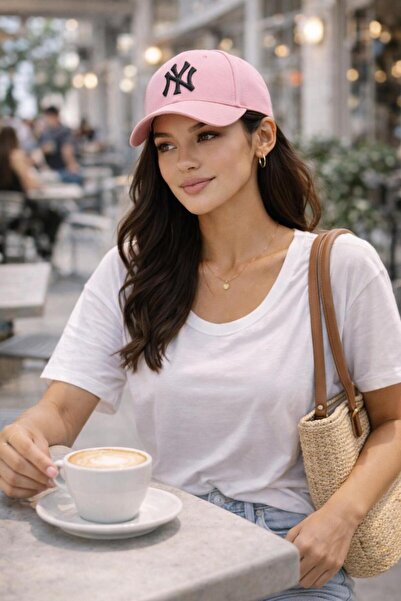 Wearflawless Pink Unisex Ny Embroidered Adjustable Hat, Baseball Hat, Women's...