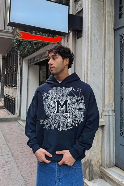 Flaw Wear هودي بقبعة مطبوع عليها M