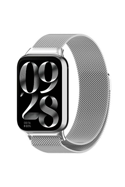 bbtech Xiaom Redmi Watch 4/5-Mi Band 8/9 Pro Uyumlu Milanes Metal Hasır Kordo...