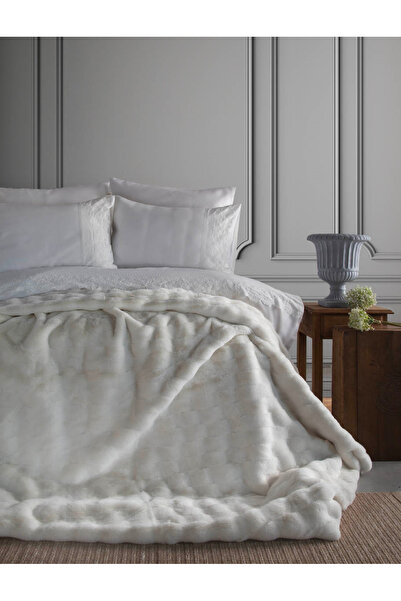 Apricitas HOME Çift Kişilik Nolan Beyaz Yatak Örtülü Nevresim Set