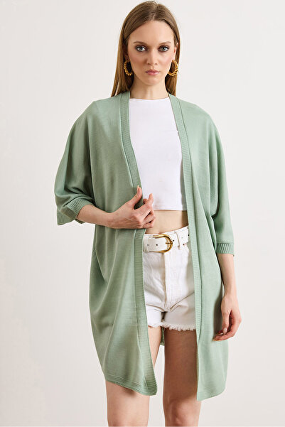 Olalook Women's Mint Green Basic Seasonal Knitwear Cardigan Hrk-19000480