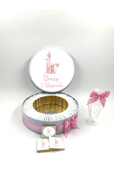 Tuna Chocolate Çikolata & Hediyelik 50 Adet İsme Özel Kız Bebek Çikolatası