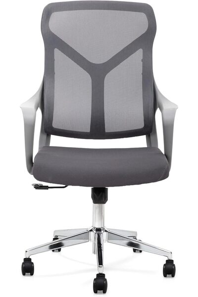 Afifa Furniture Grey Office Chair – Ergonomic Chair with Lumbar Support & Adj...