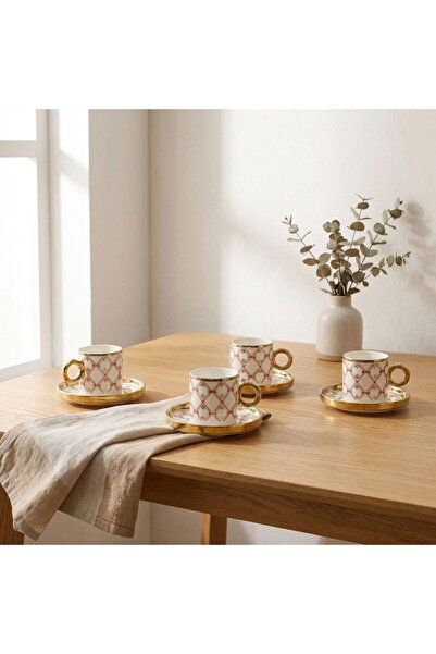 Danube Home Auralin 12-Piece Coffee Cup Set - 90ml, Durable Bone China Cups &...