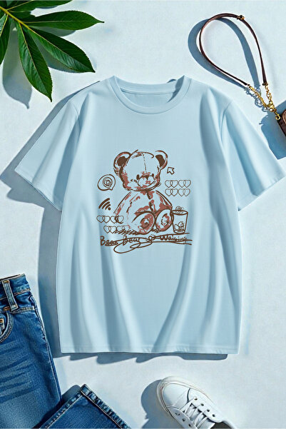 uyguntarz تيشيرت بتصميم مطبوع عليه دب الدب للجنسين