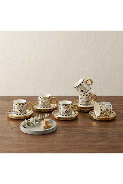 Danube Home Brewelle 12-Piece Coffee Cup Set - 90ml, Durable Bone China Cups ...