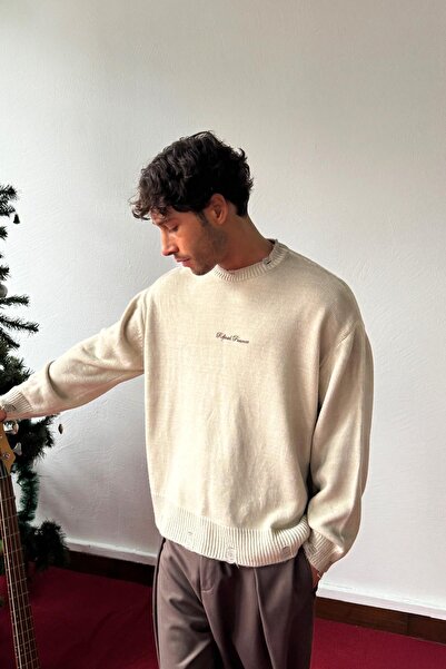 Flaw Wear Ripped Model Washable Knitwear Sweater