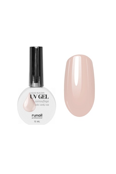 RUNAIL Liquid Builder Gel 15 ml Fırçalı Likit Jel - Candy Rose