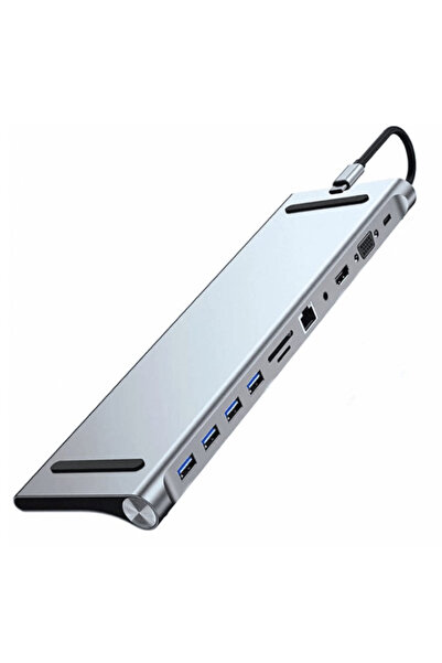 Mihai Adaptor Hub Multiport 11 in 1 USB C Docking Station pentru Laptop Q HU990