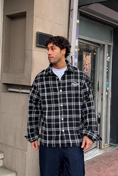 Flaw Wear Punchist Printed Plaid Oversize Shirt