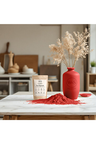 Wax&Stone ATELIER Kırmızı Toz Pigment (RAL 450-6) Taş Tozu Beton Alçı Epoksi ...