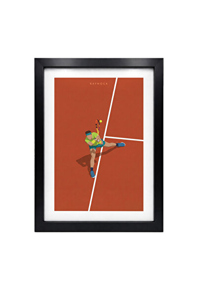KAYNOCK Rafael Nadal, Tenis Poster Tablo Siyah Çerçeve