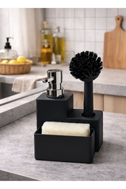 Elis Concept Liquid Soap Dispenser Kitchen Set Black
