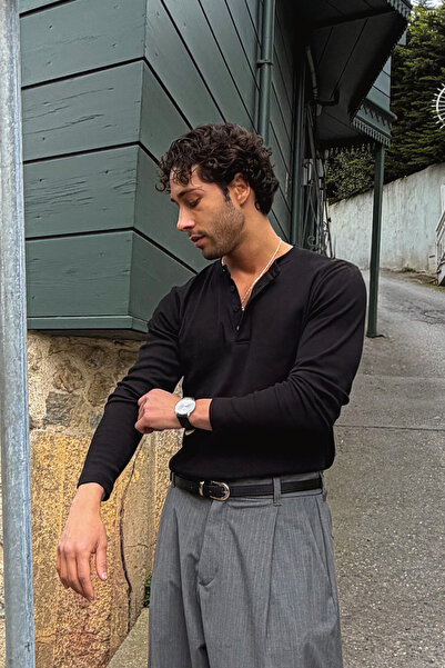 Flaw Wear Long Sleeve Buttoned T-Shirt