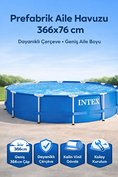 YILDIRIM OYUNCAK 366x76 cm Prefabrik Aile Havuzu | Kolay Kurulum Dayanıklı Çe...