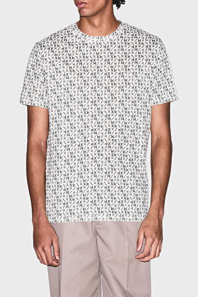 Armani Exchange Бавовняна футболка з логотипом Regular Fit з круглим вирізом ...