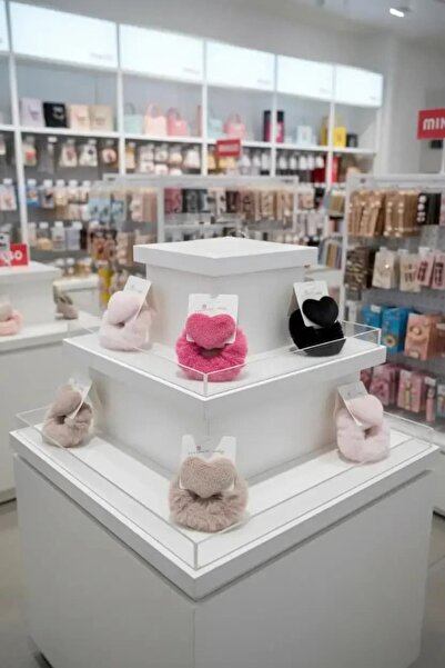 Miniso Peluş Çıt Çıt Toka 2'li (Kalp ve Düz)