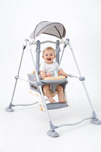 dehkah Deluxe 3-in-1 Baby Swing with Canopy and Detachable Play Table – Folda...