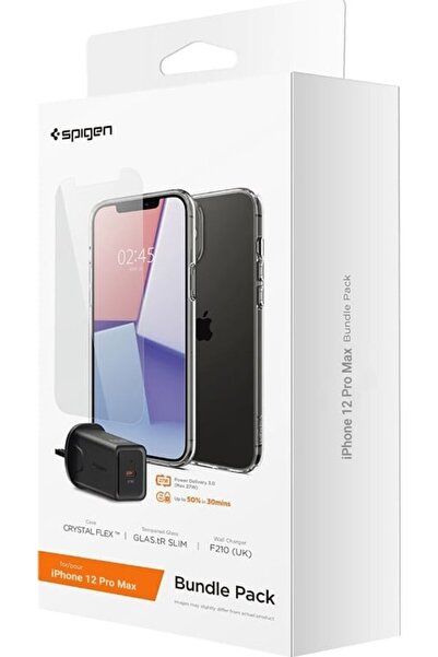 Spigen Bundle Wall Charger + Clear Case + Screen Protector For Apple iPhone 1...