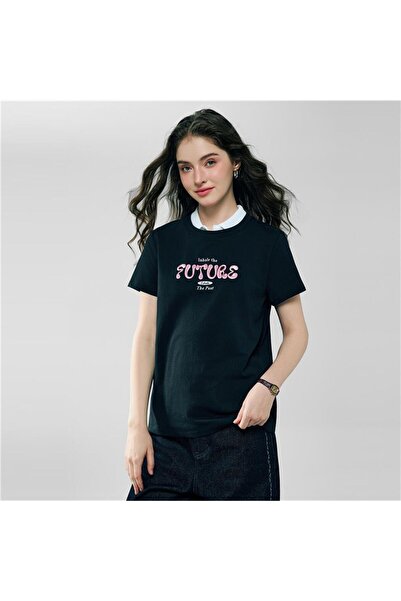 Giordano Women’s Cotton Crew Neck Printed Comfort Tee