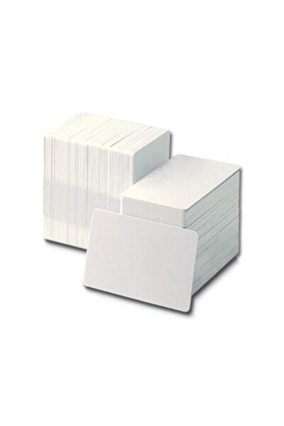 Zebra Set 100 x Card PVC Premier 104523-111, CR 80, 85.6 x 54 mm (White)