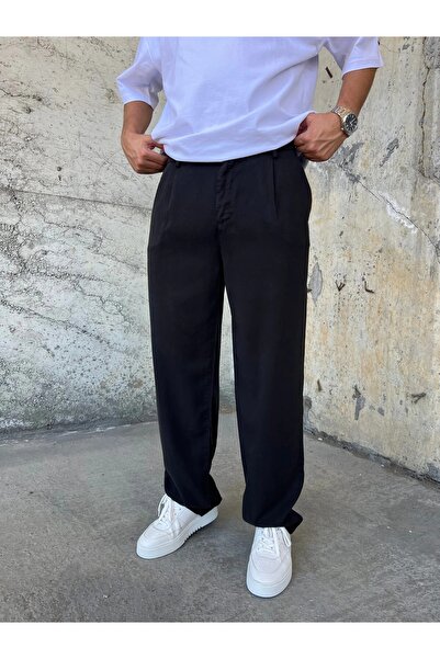 DIFRANSEL JEANS بنطلون رجالي فضفاض مريح مصنوع من قماش التينسل