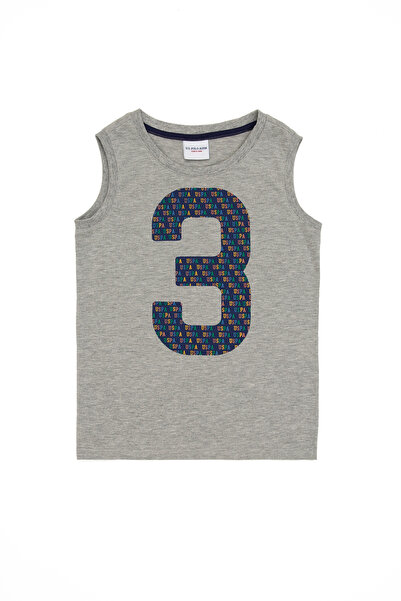 U.S. Polo Assn. Children's Gray Melange Crew Neck T-Shirt 50232583-Vr086