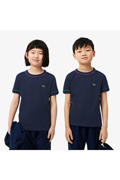 Lacoste Çocuk Bisiklet Yaka Lacivert T-Shirt