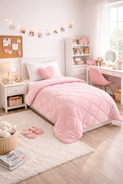 meressa home Tek Kişilik Lüks Welsoft Yorgan Çift Taraflı Pamuklu Yorgan