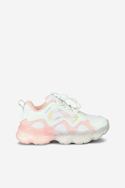 Vicco Sunday Lighted White-Pudra Sports Shoes