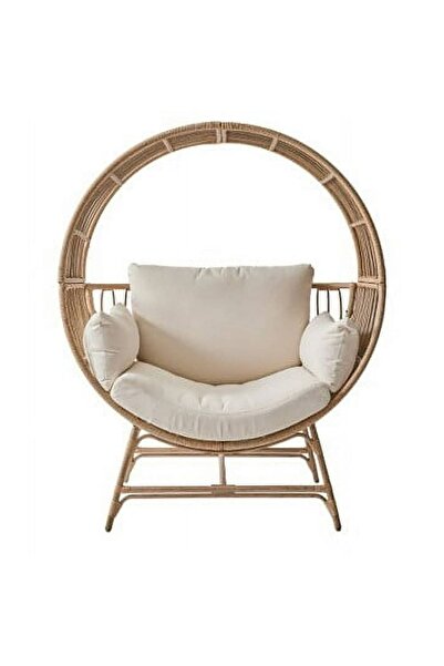 DacEnergy Round chair made of synthetic rattan DacEnergy(C), Oversized egg ty...