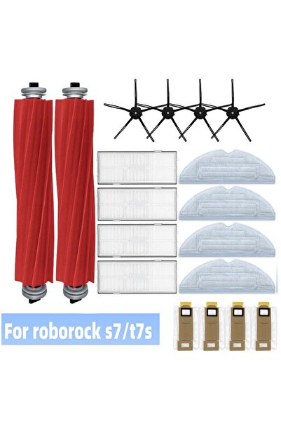 NO BRAND مناسب لقطع غيار فلتر وممسحة مكنسة روبوروك S7 + S7 بلس S7 ماكس T7S T7...
