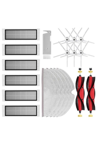 NO BRAND مناسب لمجموعة قطع الفرشاة الرئيسية/الفلتر/قماش المسح لروبوروك S5 ماك...