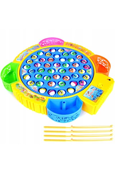 Matadi Joc de pescuit muzical cu 4 undite si 45 de pestisori Multicolor