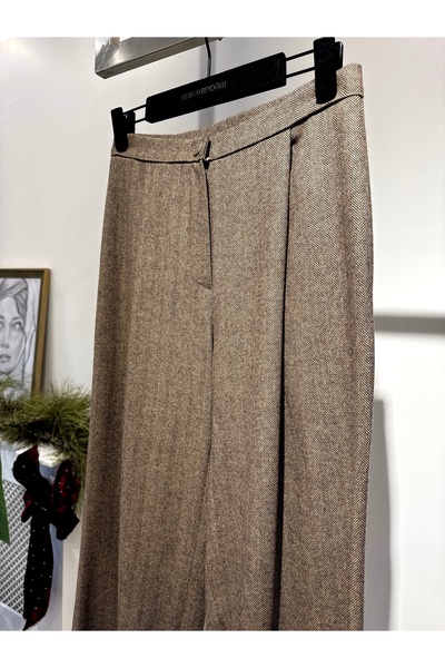 SEDAALAYBEYOĞLU Yün Pileli Pantolon