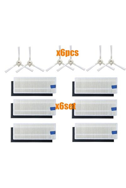 NO BRAND قطع غيار مكنسة كهربائية 360 S6 Sweeper: فرشاة رئيسية/جانبية، فلتر، م...