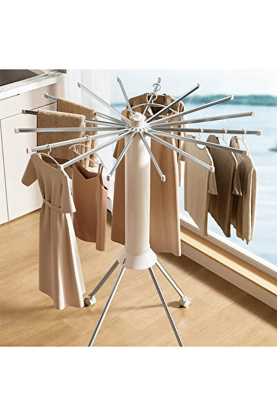 MagExpert Fully Foldable Clothes Dryer, 16 Rotating Arms, Tripod Type, Stainl...