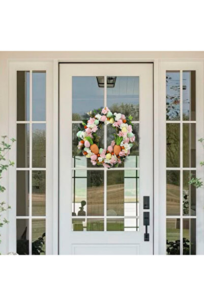 Dekorsende Easter Themed Carrot Circle Door Ornament 60 cm