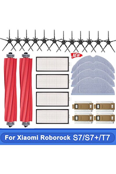 NO BRAND مناسب لقطع غيار فلتر وممسحة مكنسة روبوروك S7 + S7 بلس S7 ماكس T7S T7...