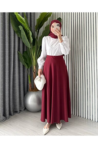 Molly Nelly Γυναικεία ντραπέ φούστα για καθημερινή χρήση, μακριά, εποχιακή