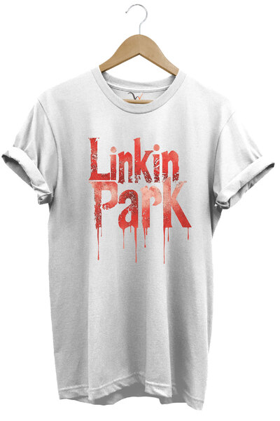 WİDİ تي شيرت لينكين بارك ميوزيك جروب روك ميتال بتصميم بانك أساسي ذو قصة عادية