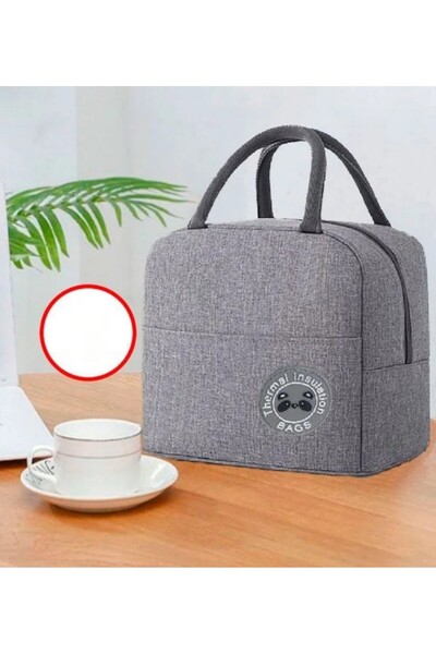 OEM Geantă Termo Compactă pentru Prânzuri, 22x13x19 cm, gri