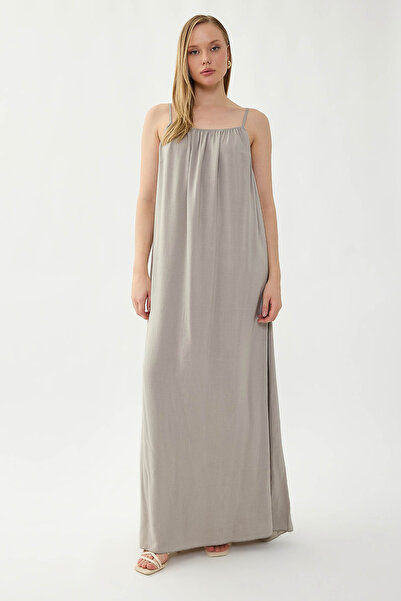 Vitrin Long Dress with String Straps