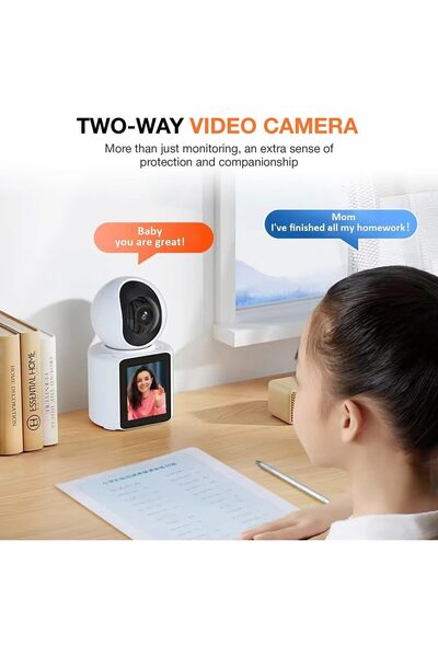 CFT كاميرا ذكية للمكالمات المرئية عبر الواي فاي مع شاشة - مكالمة بنقرة واحدة،...