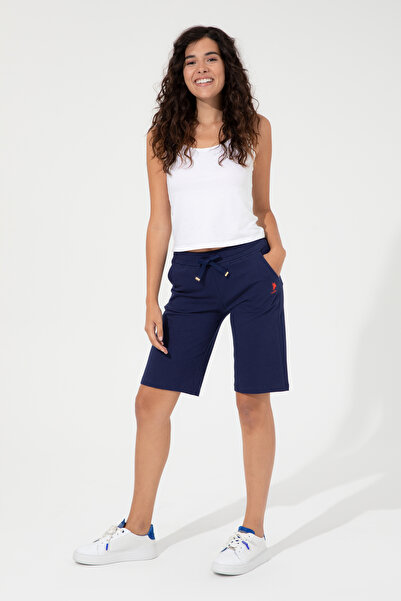 U.S. Polo Assn. Women's Navy Blue Knitted Shorts 50246031-Vr033