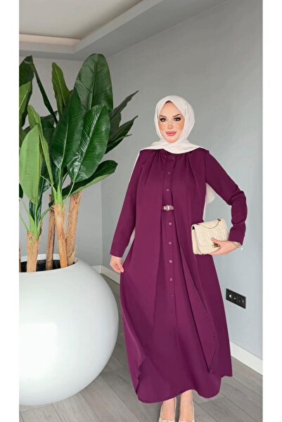 MB MODABERARDİ Özel Tasarımıyla Kemerli Kadın Ferae / Elbise