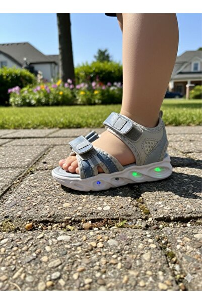 nuh kids Işıklı Mavi Ortopedik Erkek Çocuk Sandalet